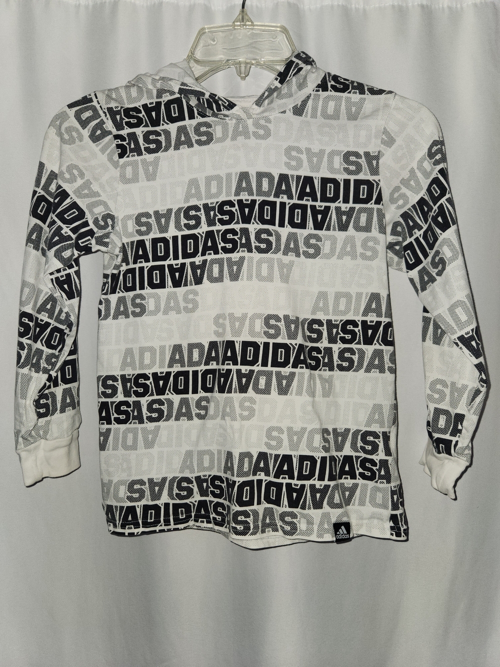 adidas Black & White Logo Graphic Hoodie #sporty #athletic #bold #casual